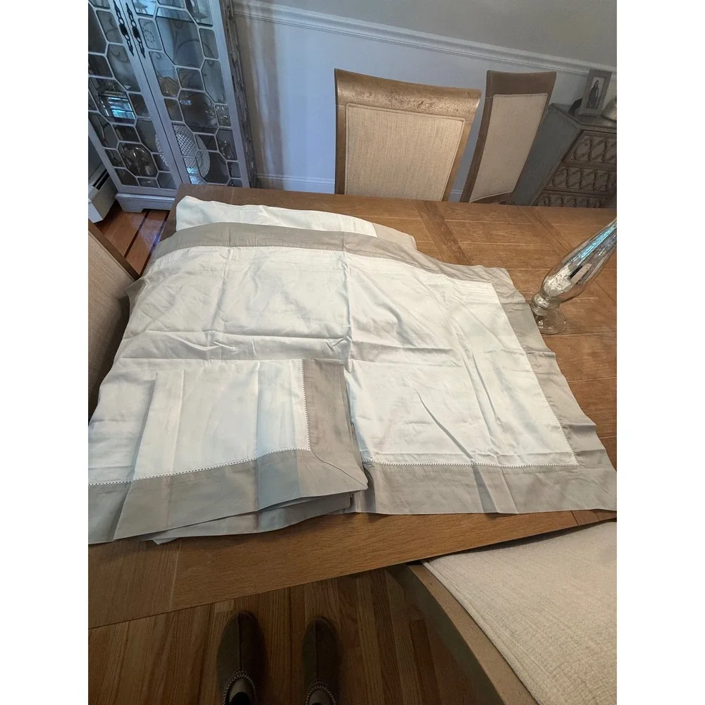Boll & Branch Signature Colorblock Duvet Set Organic Cotton Luxury Cal King